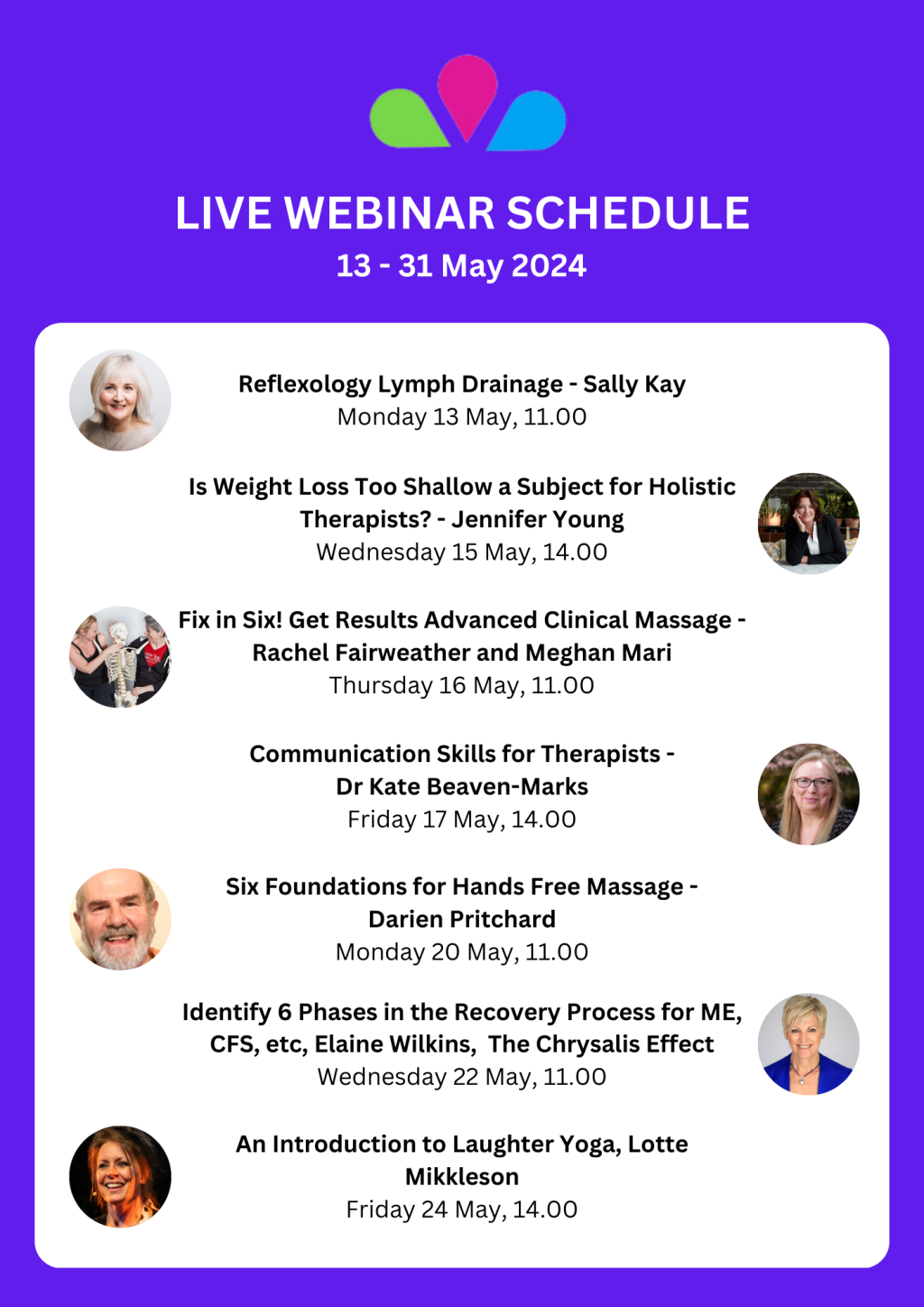 Training Conference Live Webinar Schedule – OUT NOW!